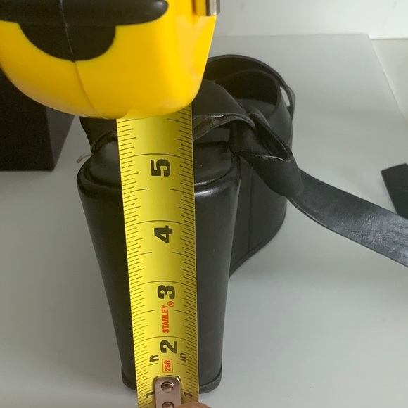 Black Wedge Prada Sandal - Picture 13 of 13